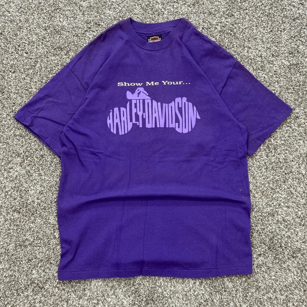 Vintage 90s Harley Davidson "Show Me Your Harley" T-Shirt Boswell's Nashville L